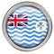 Coral Sea Islands Glass Web Button