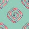 Coral snakes Micrurus lemniscatus geometric seamless pattern