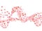 Coral spangles confetti scatter vector background. Valentine's day background design.