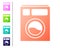 Coral Washer icon isolated on white background. Washing machine icon. Clothes washer - laundry machine. Home appliance