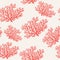 Corals seamless pattern