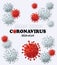 Coranavirus COVID-19 infection medical background with a colorful virus