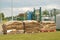 Corby, U.K, June 20, 2019 - paper pile and cardboard for recycle. Outdoor