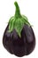 Cordate aubergine or eggplant Solanum melongena fruit isolated