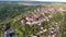 Cordes-sur-Ciel, a village in a hill Occitanie, Southern France