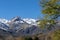 Cordilleran landscape of the Andes mountain range, in Chile