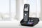 Cordless modern Phone and base station isolated on