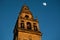 Cordoba Bell tower and moon