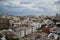 Cordoba city buildings and clouded sky