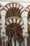 CORDOBA - SPAIN - JUNE 10, 2016 :Arches Pillars Mezquita Cordoba