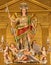 Cordoba - The statue of archangel Raphael on the main altar in Basilica del Juramento de San Rafael