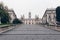 Cordonata staircase and white statues of Castor and Pollux in Piazza del Campidoglio Capitoline Square on the Capitoline Hill,