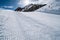 Corduroy texture snow at Solden ski resort, Solden, Austria, Europe