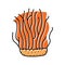 cordyceps mushroom color icon vector illustration