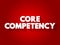 Core competency text quote, concept background
