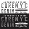 Core denim, new York city typography design t shirt vector illustration