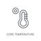 Core temperature icon. Trendy Core temperature logo concept on w