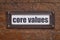 Core values - file cabinet label