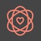 Core Values Icon with Ovals & Heart to signify common belief system