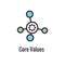 Core Values Outline / Line Icon Conveying a Specific Purpose