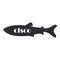Coregonus albula vendance cisco fish black silhouette