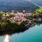 Corenno Plinio - Lake Como IT - Aerial view of the village