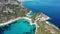 Corfu, Greece. Aerial view of Porto Timoni.