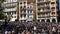 CORFU, GREECE - APRIL 7, 2018: Corfians throw clay pots from windows and balconies on Holy Saturday to celebrate the Resurrection