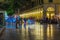 CORFU, GREECE - JULY 12, 2011: Night life of Liston, main promenade of Kerkyra