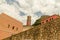 Corfu island old fortress clock tower greece