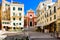 Corfu Town main square. Corfu island, in the Mediterranean sea