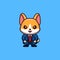 Corgi Business Cute Creative Kawaii Cartoon Mascot