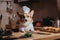 Corgi dog chef cooking. Generate Ai