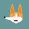 Corgi happy emoji. Dog merry emotions avatar. Pet Joyful. Vector illustration