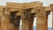 Corinthian capitals and architraves on top of Columns of Olympian Zeus, Athens