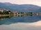 Corinthian Gulf Fishing Village Reflected in Still Sea water