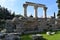 Corinthian order columns in ancient Corinth.