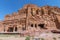 The Corinthian Tomb and the Palace Tomb of the Royal Tombs in the rock city of Petra, Jordan