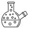 Cork boiling flask icon, outline style