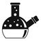 Cork boiling flask icon, simple style