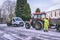 Cork City council workers preparing to grit roads during Storm Emma, also known as the Beast from the East