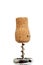 Cork on corkscrew on white