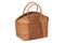 Cork fashion. Fashionable brown female luxury women handbag made from oak cork isolated on a white background. Womans accessorie