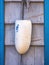 Cork fishing float on wall