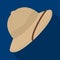 Cork hat from the sun.African safari single icon in flat style vector symbol stock illustration web.