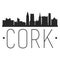 Cork Ireland. City Skyline. Silhouette City. Design Vector. Famous Monuments.