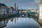 Cork Ireland river Lee panorama scenic city center Irish landmark church Saint Fin Barre`s Cathedral