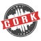 Cork Ireland Round Travel Stamp. Icon Skyline City Design. Seal Tourism Ribbon Seal Badge Illustration clipart.