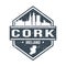 Cork Ireland Travel Stamp Icon Skyline City Design Tourism. Seal Passport Vector.