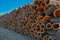 Cork, stacked cork tree bark